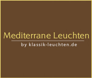 Außenleuchten mediterran und historisch Außenleuchten. Wandleuchten, Deckenleuchten, Gartenleuchten. Logo verschiedener Herstellern.